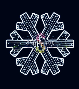 Светодиодная Снежинка, 125x120см, белая, фиксинг, 220В, IP65, Neon-Night