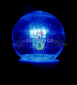 Декоративная лампа, Е27, 6 LED, 1Вт, Ø45мм, синяя, эффект лампы накаливания, Neon-Night