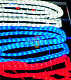 Светодиодная консоль "Лента триколор" 180х65 см, белая, синяя, красная