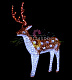 Акриловая фигура 3D Олень папа коричневый, 153х115 см, 3500 LED, 24В, с трансформатором, Neon-Night