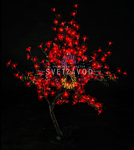 Светодиодный куст Сакуры, 0,8 м, Ø0,8 м, 224 LED, красный
