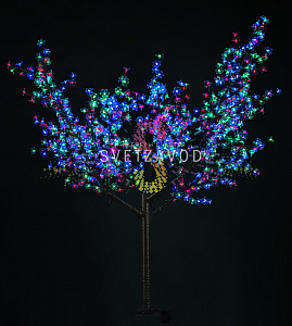 Светодиодное дерево Сакура, 1,9 м, Ø1,5 м, мульти, 24B, 864LED, IP65