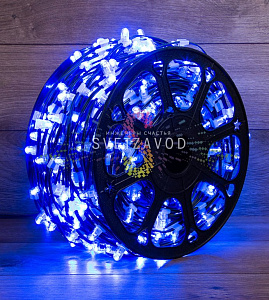 Клип Лайт 12В, фиксинг, синий, 665 LED, 100м, темно-зеленый ПВХ, IP65, Neon-Night