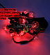 Гирлянда Лофт, 10м, 20 ламп, красная, SMD, черный каучук, IP65