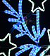 Светодиодная консоль "Синие звезды", 150х145 см, синяя, белая