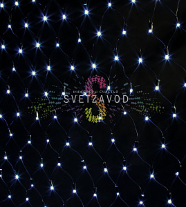 Световая сеть, 2х4м, 220В, белая, черный ПВХ, IP65, с контроллером, Rich Led