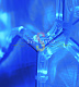Светодиодная Снежинка, 95см, синяя, фиксинг, 220В, IP65, Neon-Night