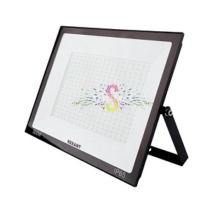 Прожектор светодиодный, холодный белый, 220В, 300Вт, черный корпус, REXANT