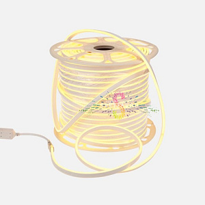 Светодиодный гибкий неон, двухсторонний, желтый, 8х16мм, 100м, 120SMD2835, 220В, IP65, Neon-Night