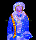 Акриловая фигура 3D Снегурочка с косой, 190 см, 5500 LED, 24В, с трансформатором