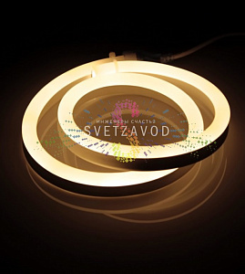 Светодиодный гибкий неон, теплый белый, 12х25мм, 120SMD2835, 24В, IP65, 50м