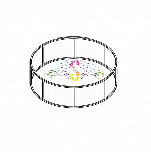 Подставка для шара 140см, 70х23,3см, белая