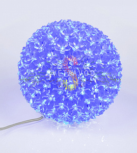 Светодиодный шар из цветков Сакуры Ø 20 см, синий, 220В, IP65, Neon-Night