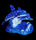 Акриловая фигура 3D Синие дельфины, 65х48х48 см, 136 LED, 24В, с трансформатором, Neon-Night