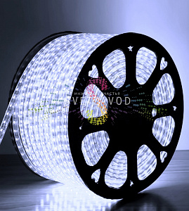 Светодиодная лента Тейп Лайт 60SMD5050, 220В, 13х8мм, белая, IP67, 100м, Neon-Night