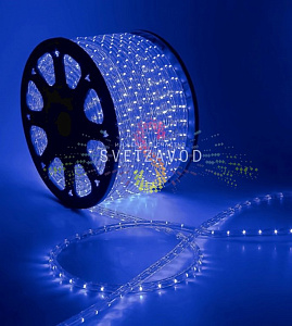 Дюралайт круглый, Ø 13мм, синий, 10м, 12В, 2W, 36 led/м, фиксинг