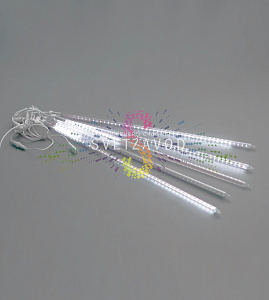 Гирлянда Тающие сосульки, белая, 5х100см, шлейф 3м, 220В, 480LED, IP54, с блоком питания