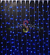 Светодиодный дождь Водопад, 3х2м, синий, чейзинг, прозрачный ПВХ, 24В, IP54, Rich Led