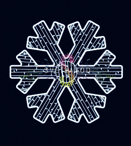 Светодиодная Снежинка, 125x120см, белая, фиксинг, 220В, IP65, Neon-Night