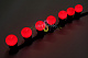 Декоративная лампа, Е27, 4 LED, 1,2Вт, Ø45мм, красная, диммируемая