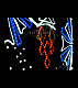 Светодиодная  перетяжка "Праздничная ночь" 500х140 см, цвет мульти