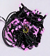 Гирлянда-нить Стринг Лайт, 220В, фиксинг, розовая, 10м, черный каучук, IP65, с шнуром