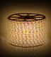 Светодиодный дюралайт, Ø 13мм, 220В, 2W, 36 led/м, фиксинг, теплый белый, шаг 1м, 100м, Rich Led