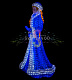 Акриловая фигура 3D Снегурочка с косой, 190 см, 5500 LED, 24В, с трансформатором