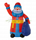 Надувная фигура 3D Дед Мороз с подарком, 180 см, 12В, с компрессором и адаптером, Neon-Night