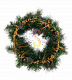 Рождественский еловый венок, Ø45см, ветки леска, Neon-Night