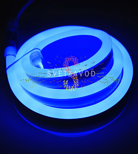 Светодиодный гибкий неон, синий, 8х18мм, 120SMD2835, 24В, IP65, 50м
