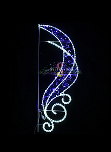 Светодиодная консоль "Парус", 150х55 см, белый, синий