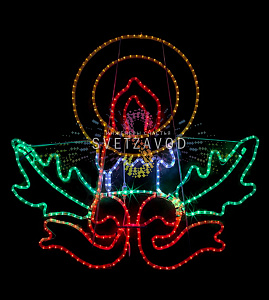 Светодиодное панно "Свеча горит", 105х108см, 220В, IP65