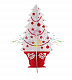 Елочная фигура Елочка складная 3D, 56х30см, красный+белый, Neon-Night