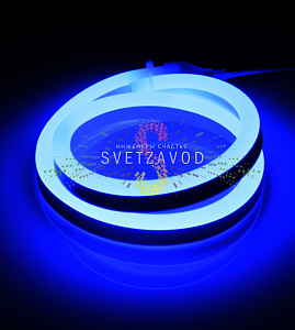 Светодиодный гибкий неон, синий, 12х25мм, 120SMD2835, 24В, IP65, 50м