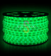 Светодиодный дюралайт, Ø 13мм, 220В, 2W, 36 led/м фиксинг, зеленый, шаг 1м, 100м, молочный, Rich Led