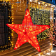 Акриловая светодиодная Звезда 80см, 210 LED, красная, съемная труба, подвес, Neon-Night