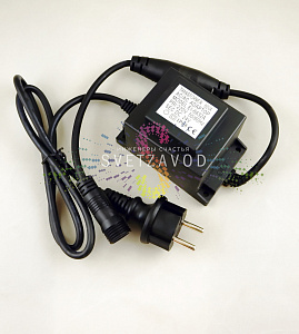 Блок питания универсальный 24В, 60Вт, для мерцающих гирлянд Стринг Лайт, черный, IP68