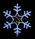 Светодиодная Снежинка, 55см, синяя, фиксинг, 220В, IP65, Neon-Night