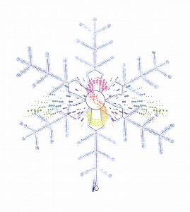 Светодиодная Снежинка, 95см, белая, мерцающая, 220В, IP65, Neon-Night