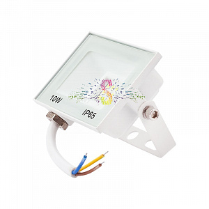 Прожектор светодиодный, нейтральный белый, 220В, 10Вт, белый корпус, REXANT