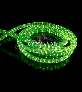 Светодиодный дюралайт, 11х18мм, 220В, 3W, 72 led/м, чейзинг, зеленый, 100м