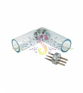 Коннектор cоединительный  L-образный, для светодиодного дюралайта, 3W Ø 13мм, уп. 10шт, Neon-Night