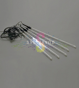 Гирлянда Тающие сосульки, белая, 5х50см, шлейф 2м, 12В, 320LED, IP54, с блоком питания