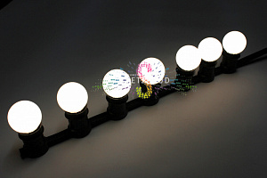 Декоративная лампа, Е27, 4 LED, 1,2Вт, 24В, Ø45мм, белая