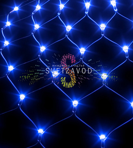 Световая сеть, 2х3м, 220В, синяя, прозрачный ПВХ, IP54, с контроллером, Rich Led
