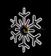 Светодиодная Снежинка, 80см, белая, неон, с эффектом тающих сосулек, 220В, IP65