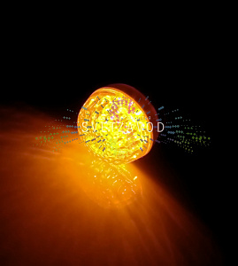 Декоративная лампа, Е27, 9 LED, 2Вт, Ø50мм, желтая