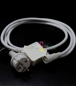 Шнур для подключения Гирлянды лофт с лампами, 10 метров, белый