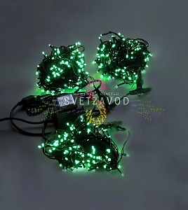 Клип Лайт Спайдер, 24В, 3 нити по 20м, зеленый, фиксинг, черный ПВХ, IP54